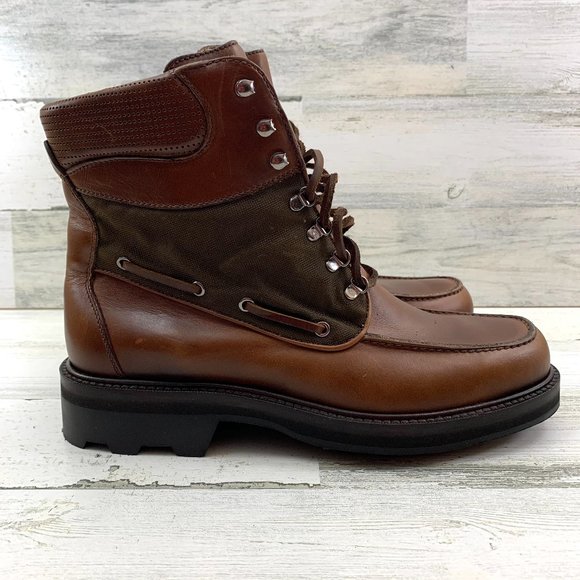 Cole Haan Other - Cole Haan F5946 Brown Lace Up Moc Toe Boots Size 9B.